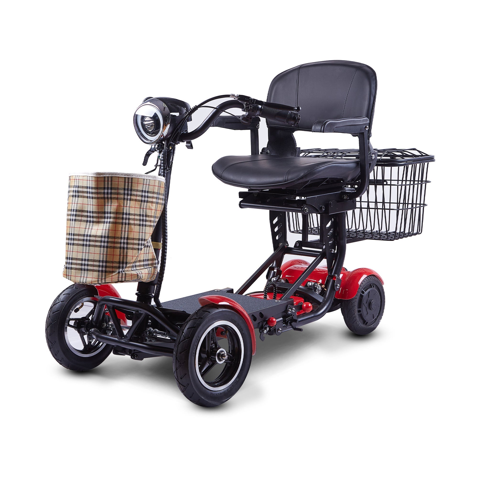 Rubicon FX03 - All Terrain, 4-Wheel, Foldable Mobility Scooter with Basket for Seniors | 3-Speed, 25-Mile Range | Lightweight Disability Scooter