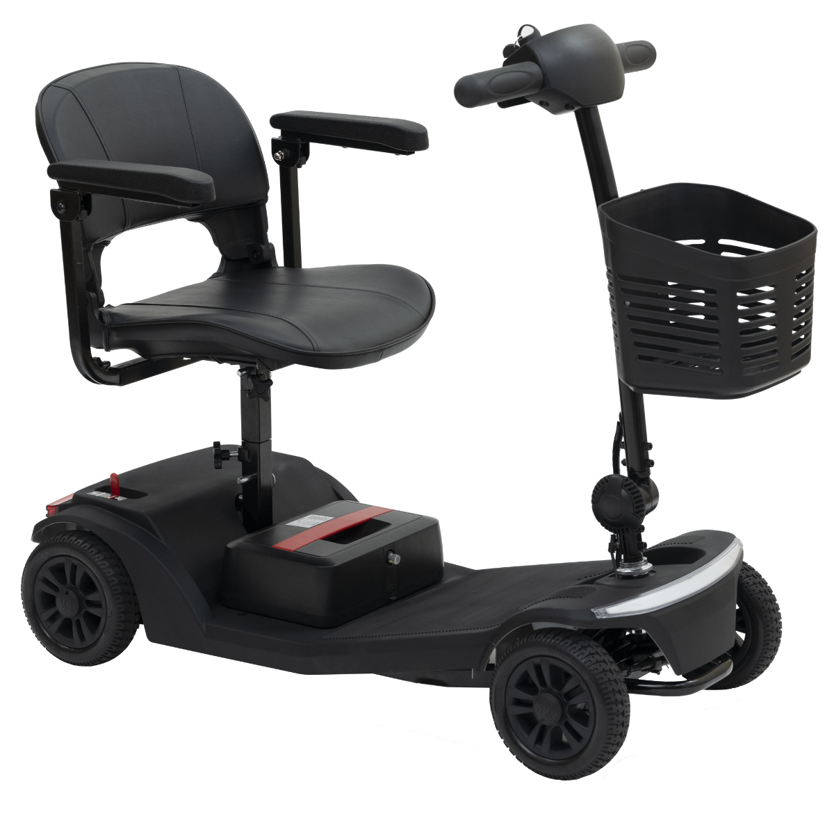 Rubicon FX02 - 4-Wheel, Lightweight (18kg) All-Terrain & Foldable Mobility Scooter with Basket for Seniors & Disabled Adults | Heavy-Duty, Airline Approved, 12-Mile Range