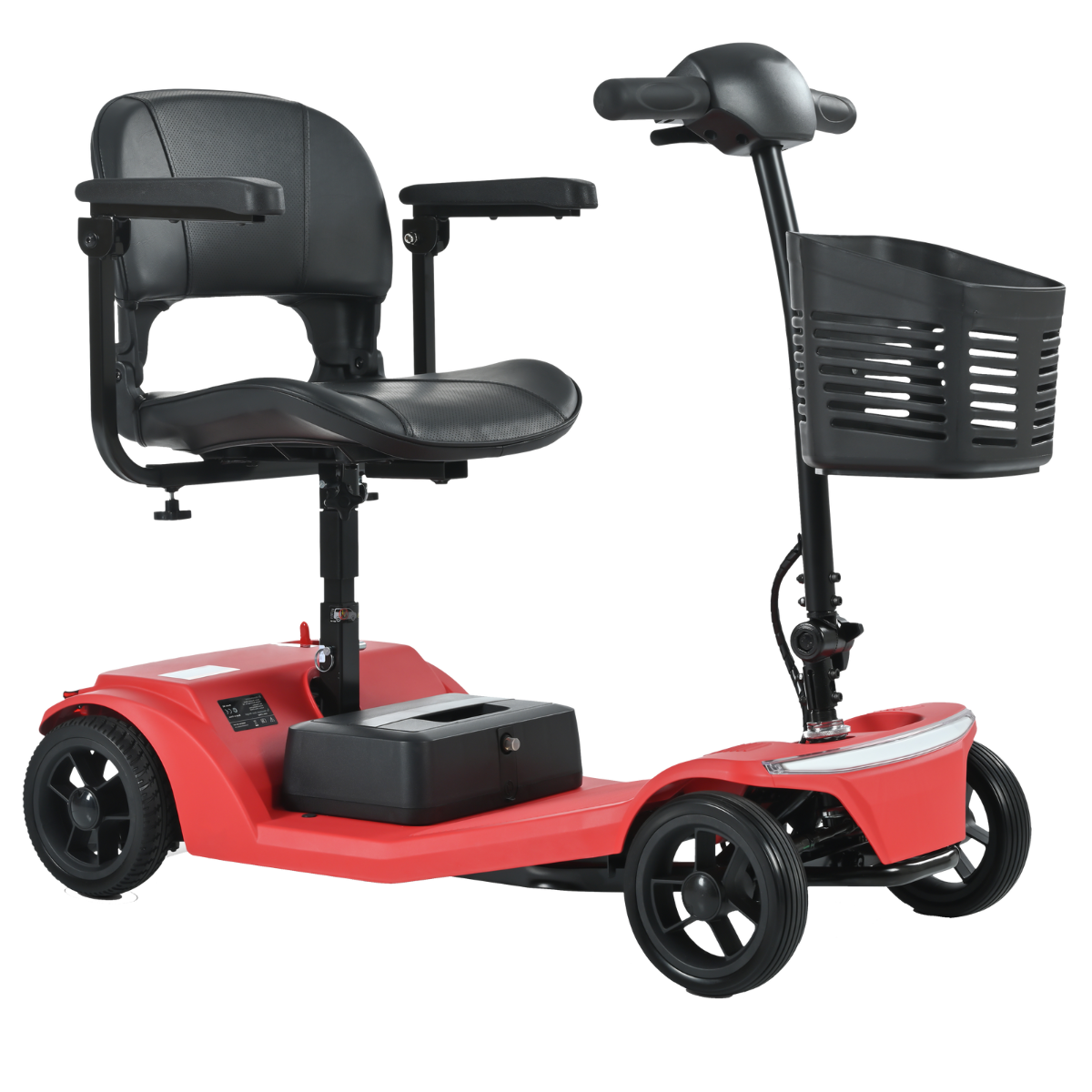 Rubicon FX02 - 4-Wheel, Lightweight (18kg) All-Terrain & Foldable Mobility Scooter with Basket for Seniors & Disabled Adults | Heavy-Duty, Airline Approved, 12-Mile Range