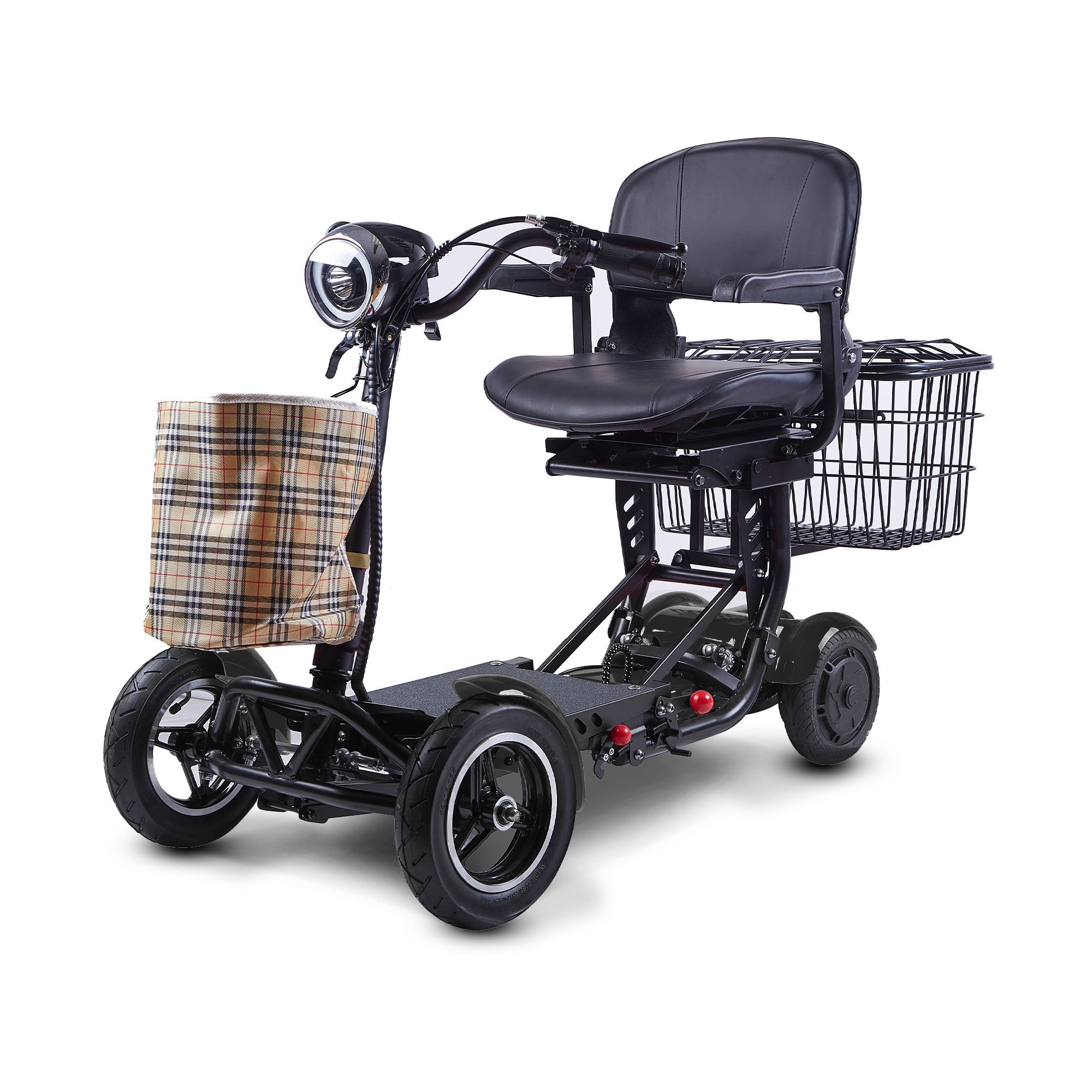 Rubicon FX03 - All Terrain, 4-Wheel, Foldable Mobility Scooter with Basket for Seniors | 3-Speed, 25-Mile Range | Lightweight Disability Scooter