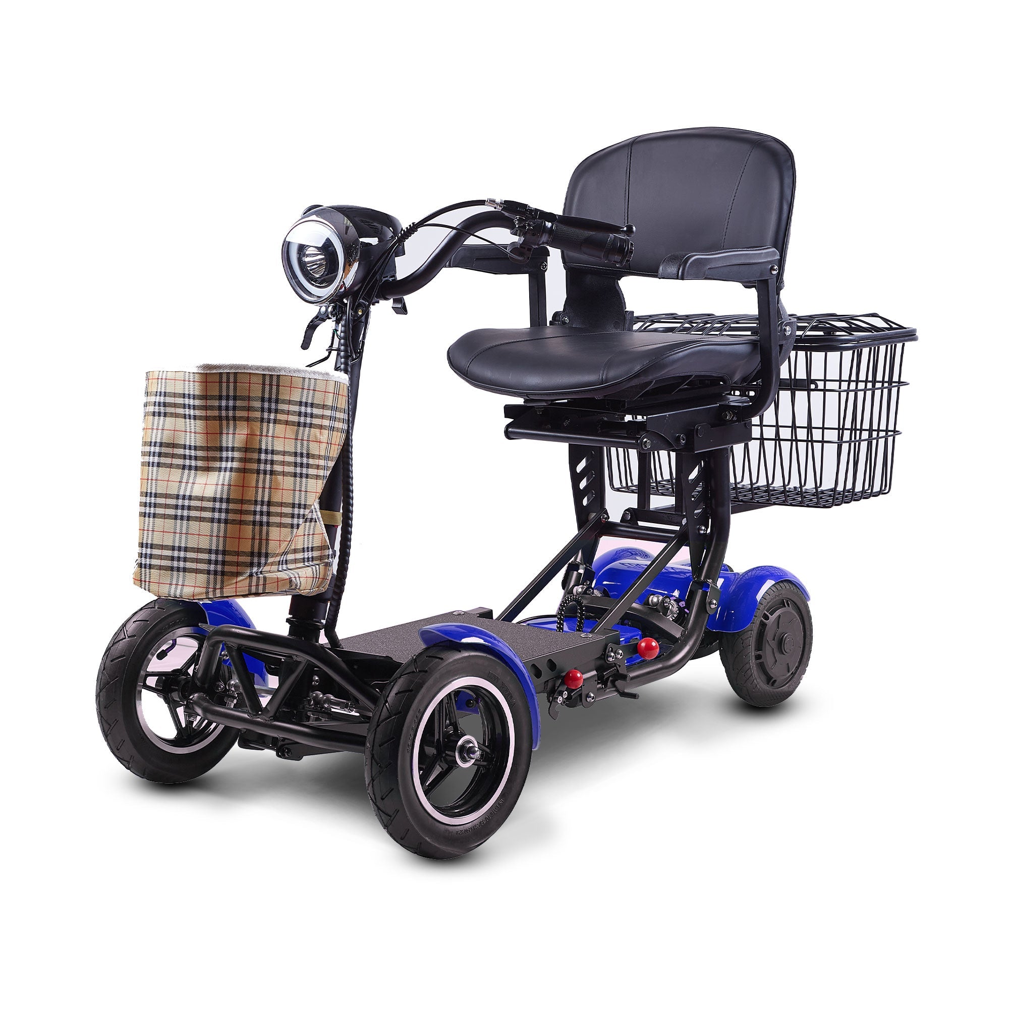 Rubicon FX03 - All Terrain, 4-Wheel, Foldable Mobility Scooter with Basket for Seniors | 3-Speed, 25-Mile Range | Lightweight Disability Scooter
