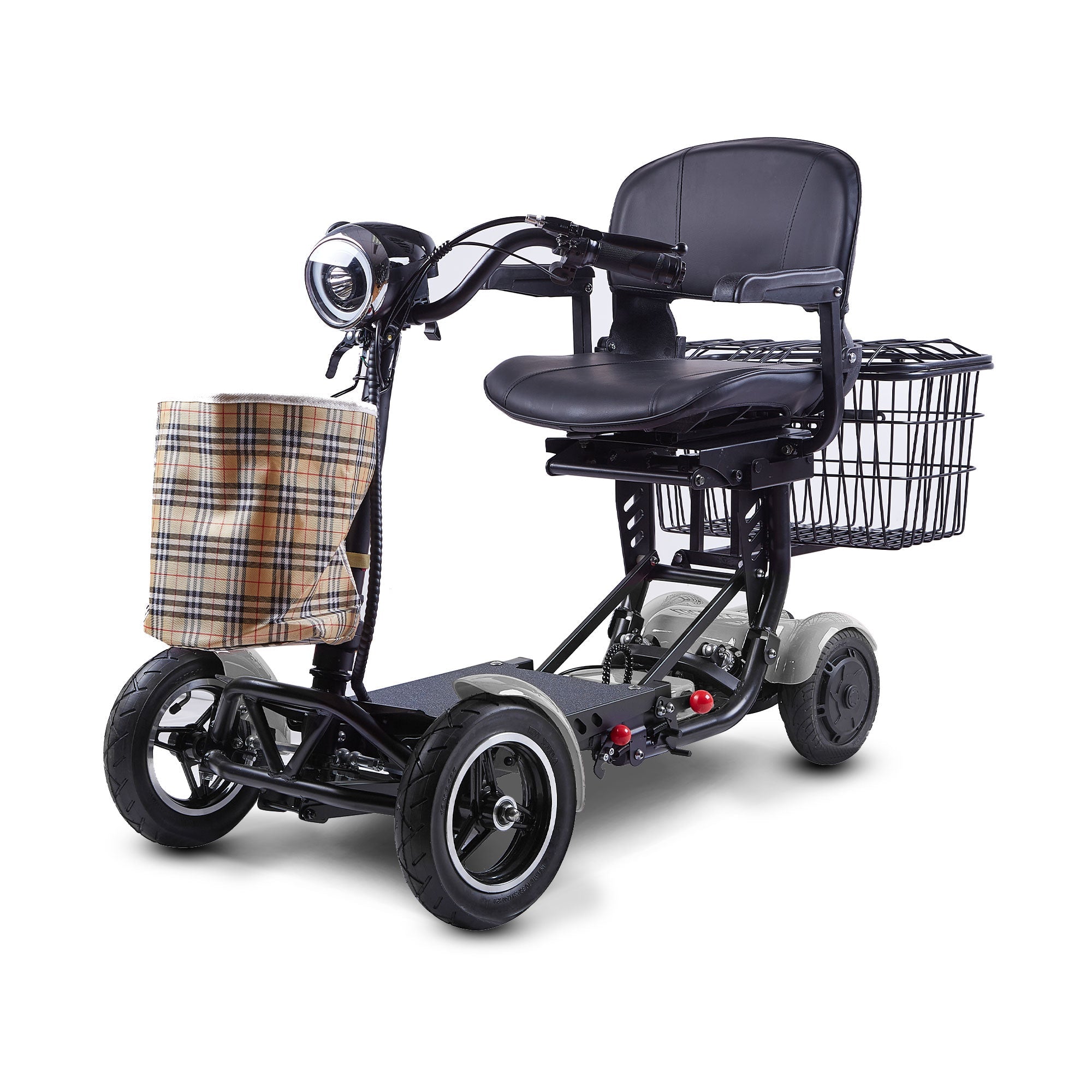 Rubicon FX03 - All Terrain, 4-Wheel, Foldable Mobility Scooter with Basket for Seniors | 3-Speed, 25-Mile Range | Lightweight Disability Scooter